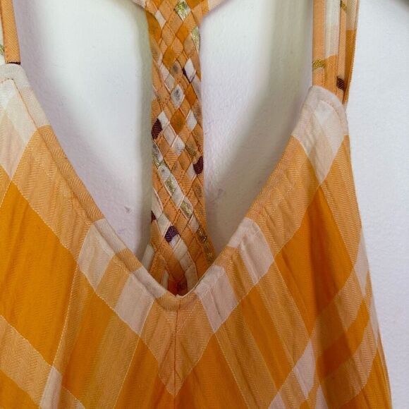 Anthropologie Holding Horses Clementine Yellow Sleeveless Gauzy Cotton Maxi Dres - Picture 6 of 11